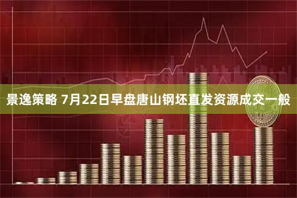 景逸策略 7月22日早盘唐山钢坯直发资源成交一般